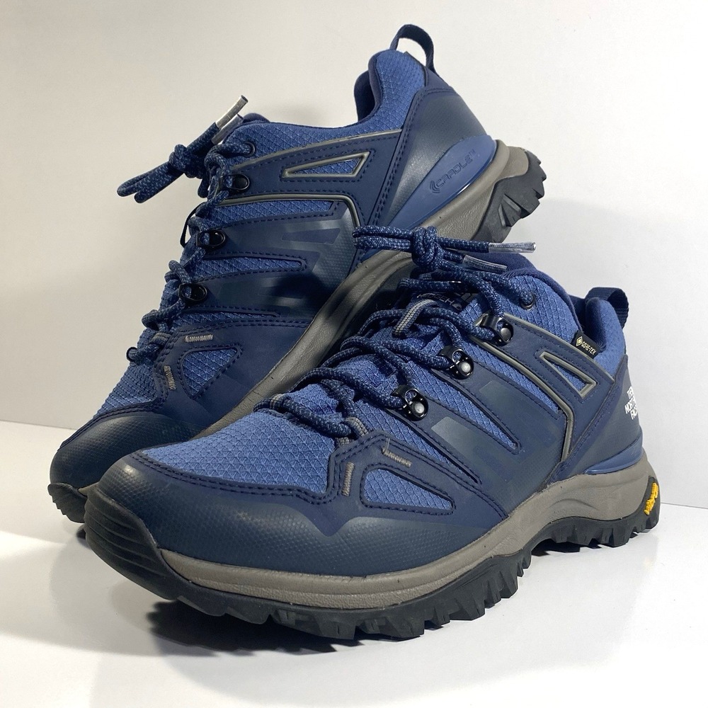 The North Face Mens Size 9 Hedgehog Gore-Tex Vibra Hiking Shoes Summit Navy Blue